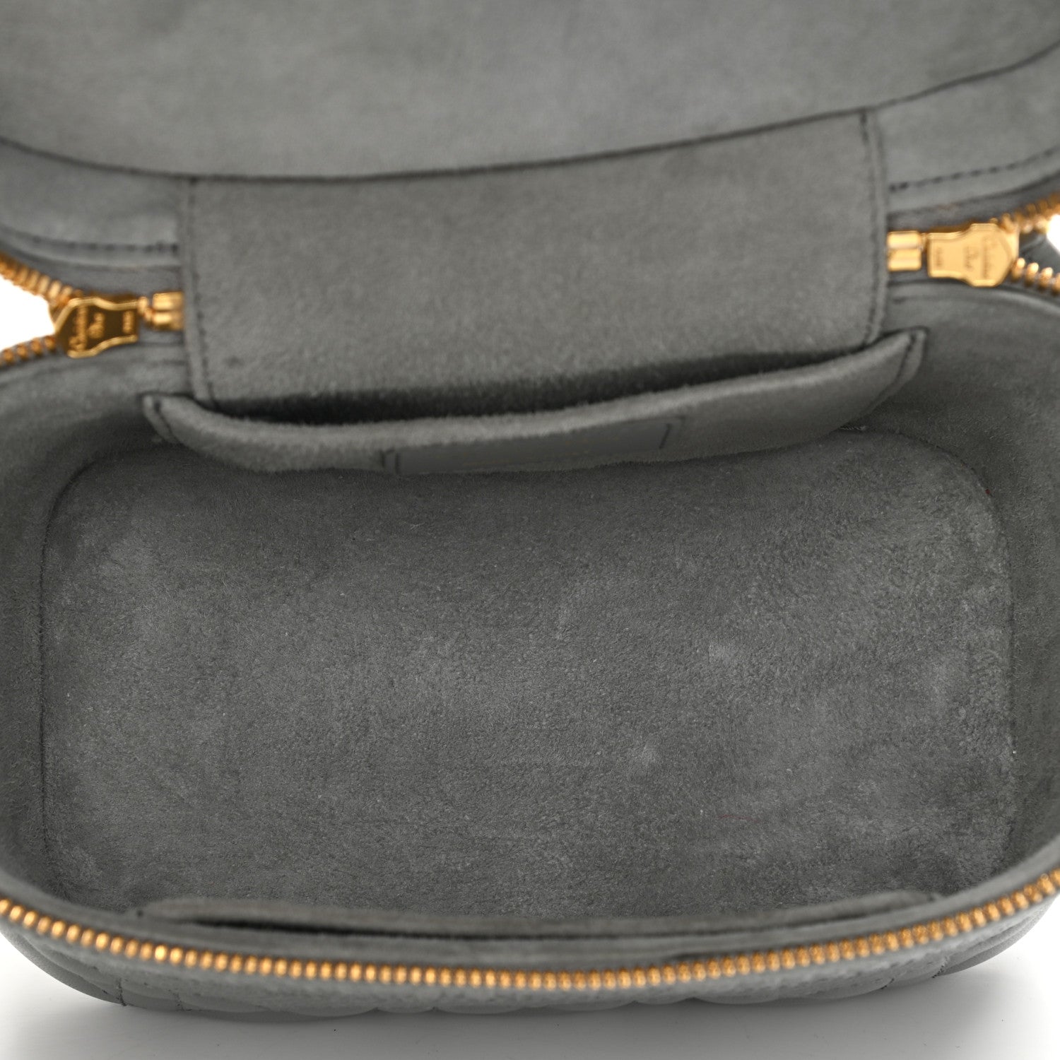 Christian Dior Lambskin Cannage Small Diortravel Vanity Case Grey 6 of 13