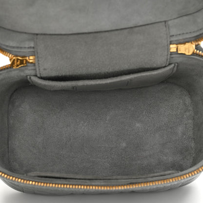Christian Dior Lambskin Cannage Small Diortravel Vanity Case Grey 6 of 13
