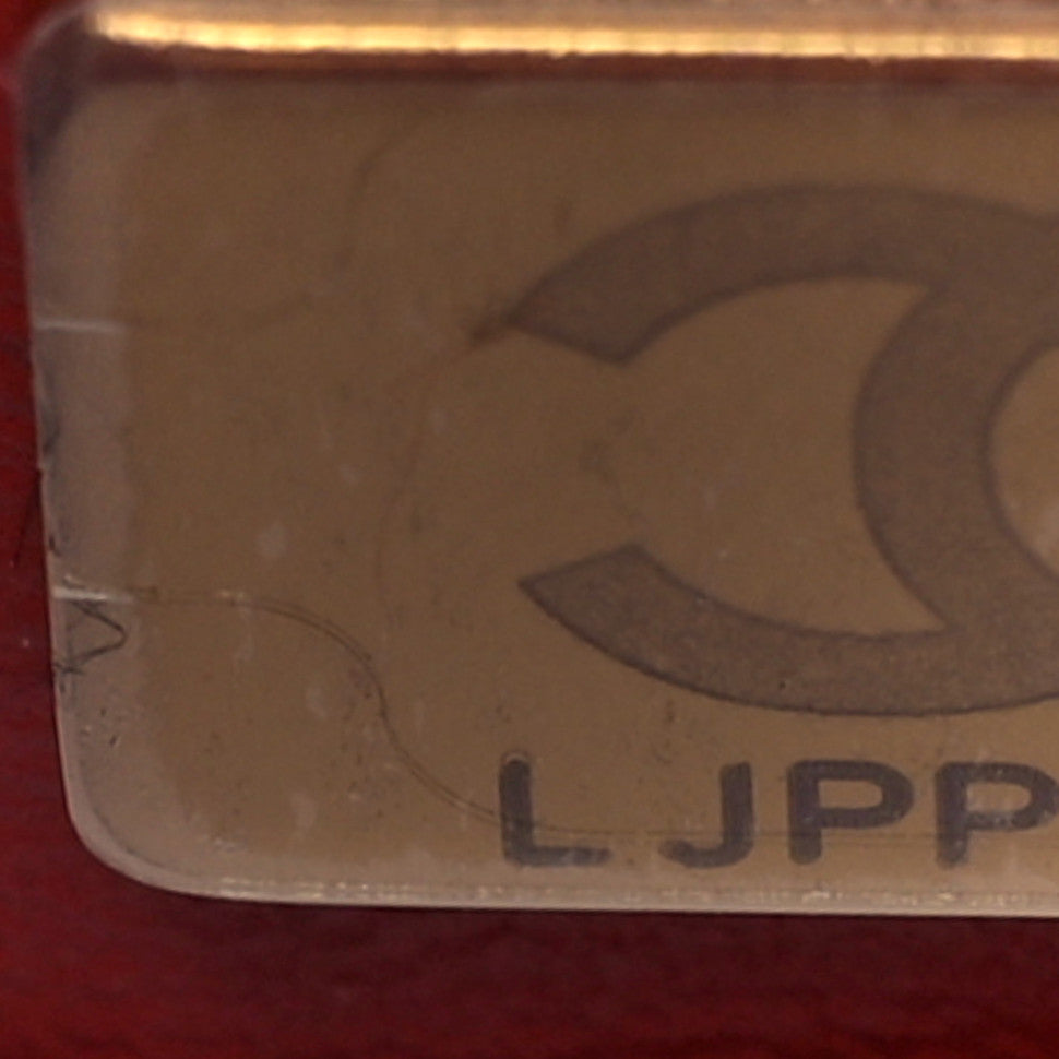 Tweed Quilted Medium Double Flap Red White