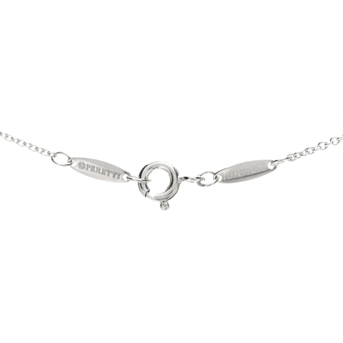 Sterling Silver Aquamarine .06ct Elsa Peretti Color by the Yard Pendant Necklace