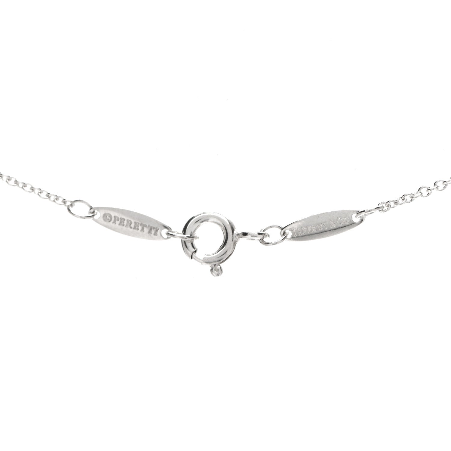 Tiffany Sterling Silver Aquamarine .06ct Elsa Peretti Color by the Yard Pendant Necklace 5 of 5