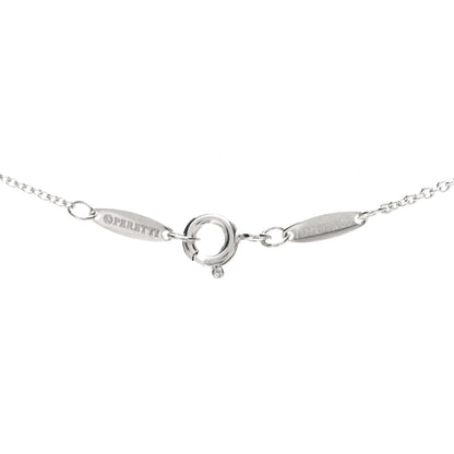 Tiffany Sterling Silver Aquamarine .06ct Elsa Peretti Color by the Yard Pendant Necklace 5 of 5
