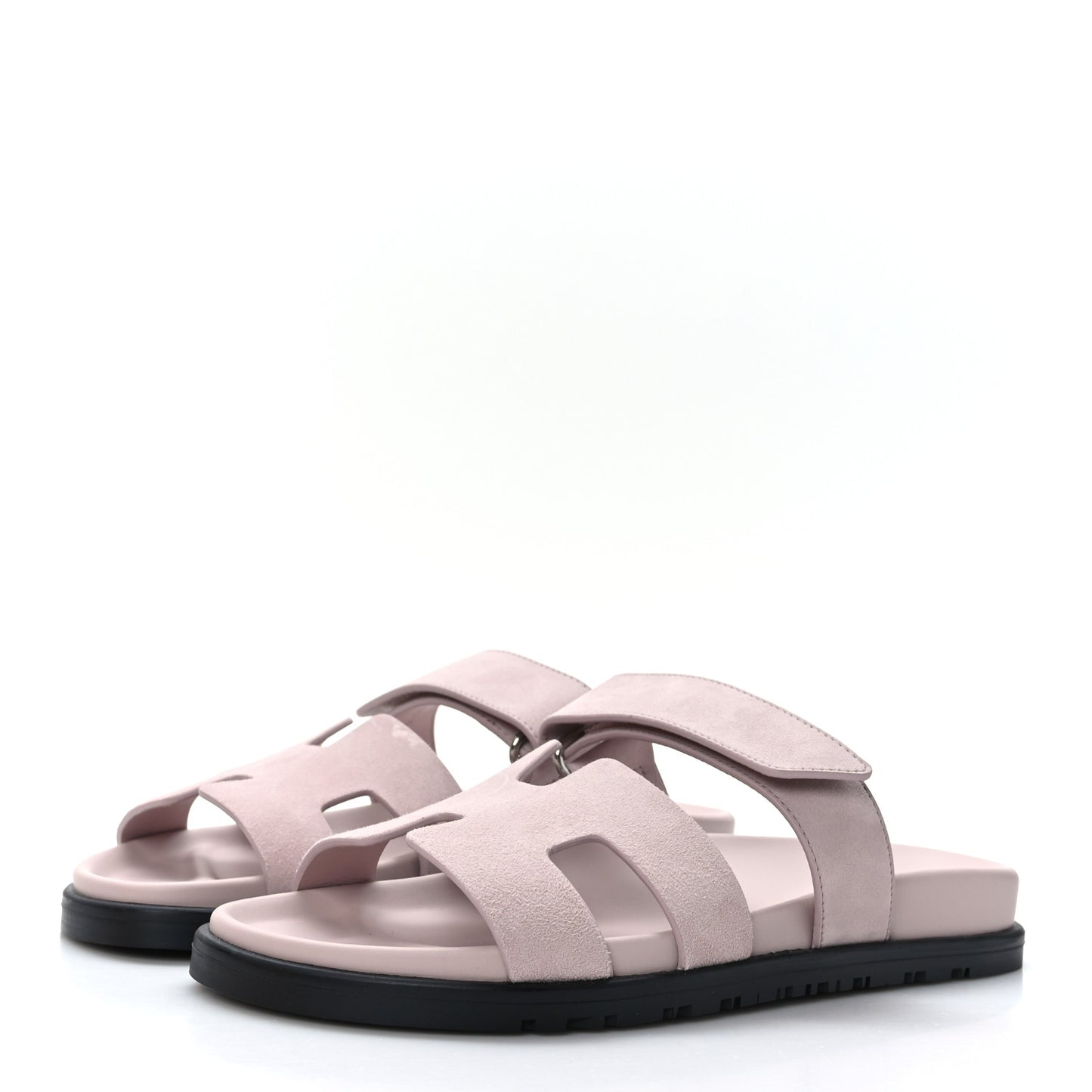 Suede Goatskin Womens Chypre Sandals 37.5 Rose Porcelaine