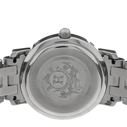 Hermes Stainless Steel Diamond 24mm Clipper Nacre Quartz Watch Blue 4 of 4