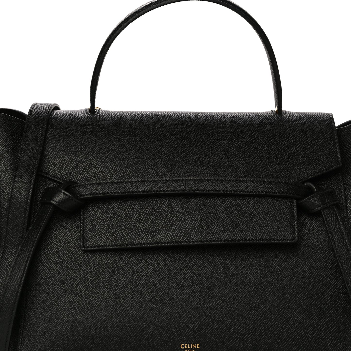 Grained Calfskin Mini Belt Bag Black