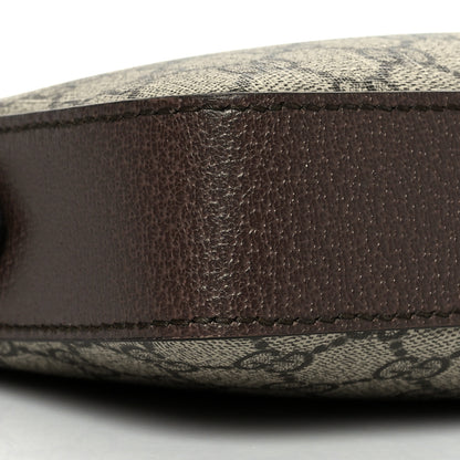Gucci GG Supreme Monogram Textured Dollar Calfskin Web Ophidia Wristlet Shoulder Bag Beige Ebony New Acero 9 of 10