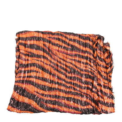 Louis Vuitton Cashmere Silk Tiger Etole Stole Orange Multicolor 2 of 3