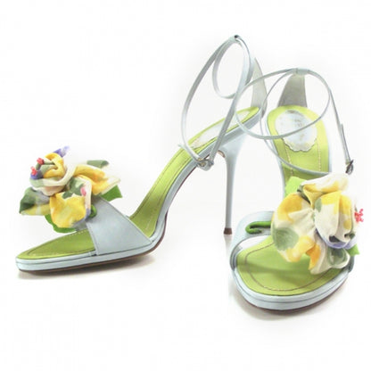 FASHIONPHILE RENECAOVILLAChiffonFlowerHeels40 1 of 7