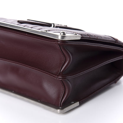 Prada Soft Calfskin Impunture Diagramme Cahier Bag Granato 7 of 9