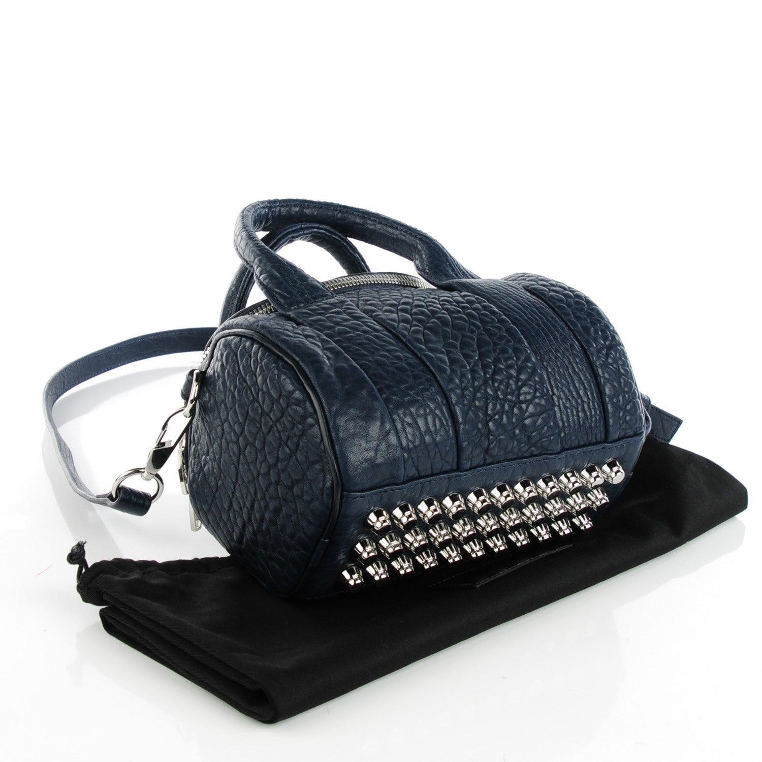 Alexander Wang Pebbled Lambskin Mini Rockie Navy 4 of 8