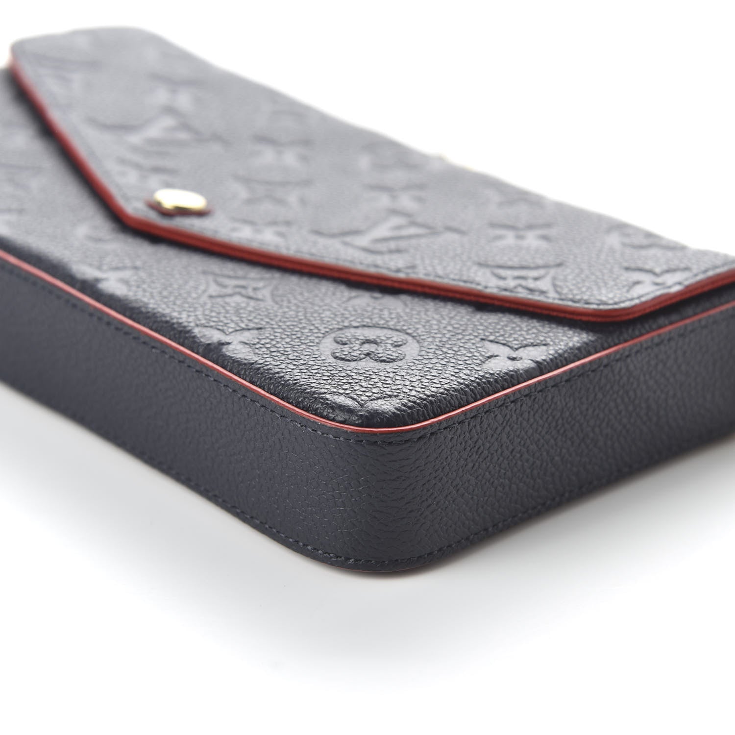 Louis Vuitton Empreinte Pochette Felicie Chain Wallet Marine Rouge 7 of 10