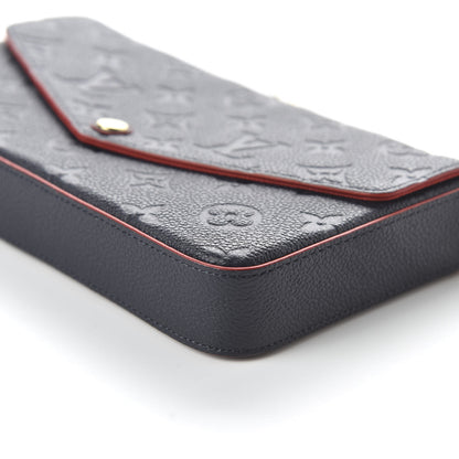 Louis Vuitton Empreinte Pochette Felicie Chain Wallet Marine Rouge 7 of 10
