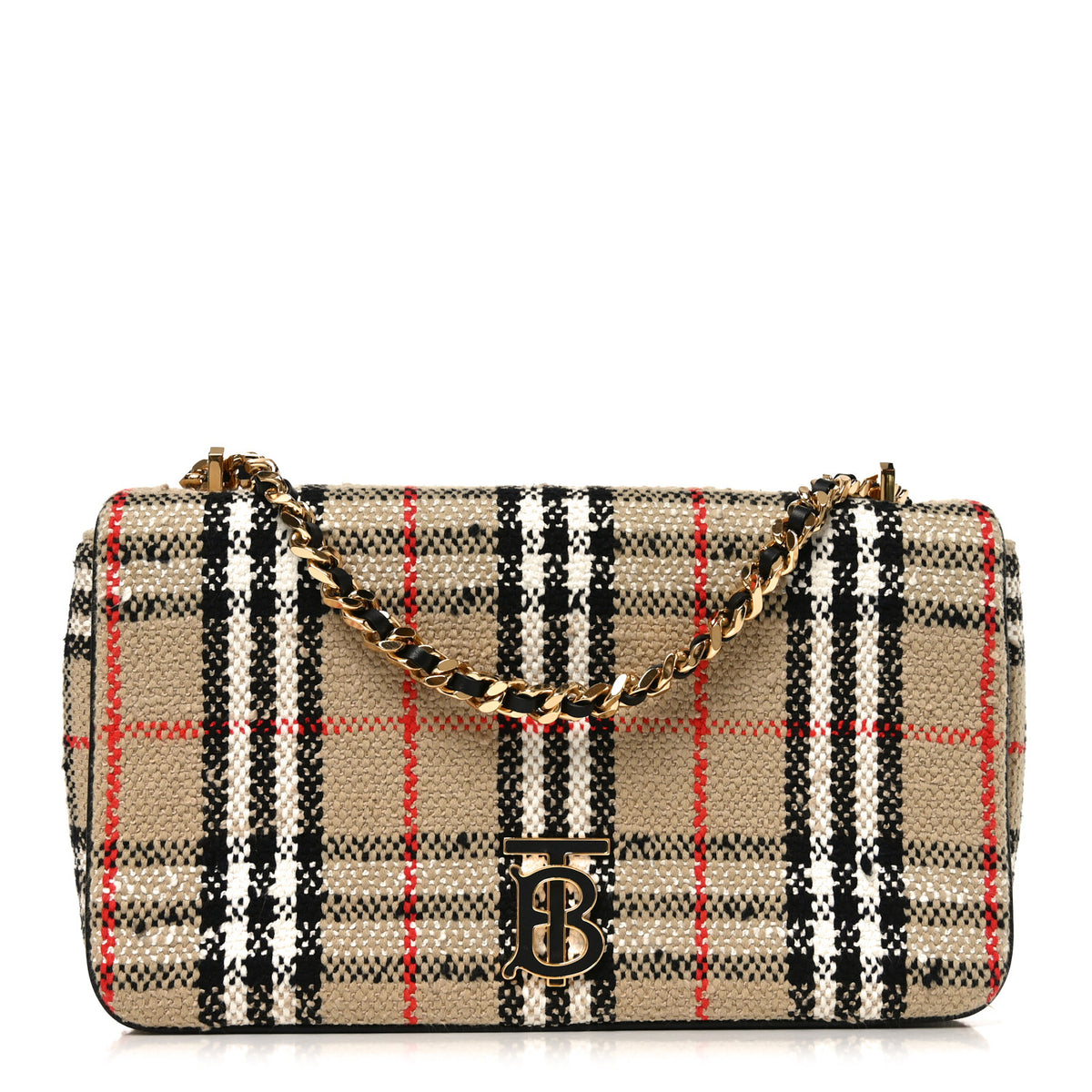 Lola Check Boucle Bag in Mini Archive Beige