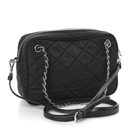 Prada Nylon Tessuto Impuntu Quilted Bandoliera Crossbody Bag Black 3 of 8