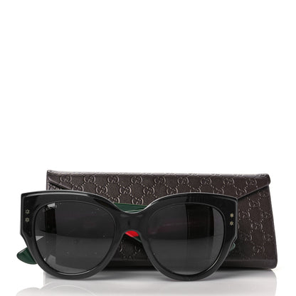 Gucci Acetate Oversized Rectangle Frame Web Sunglasses GG3864/S Black 7 of 7