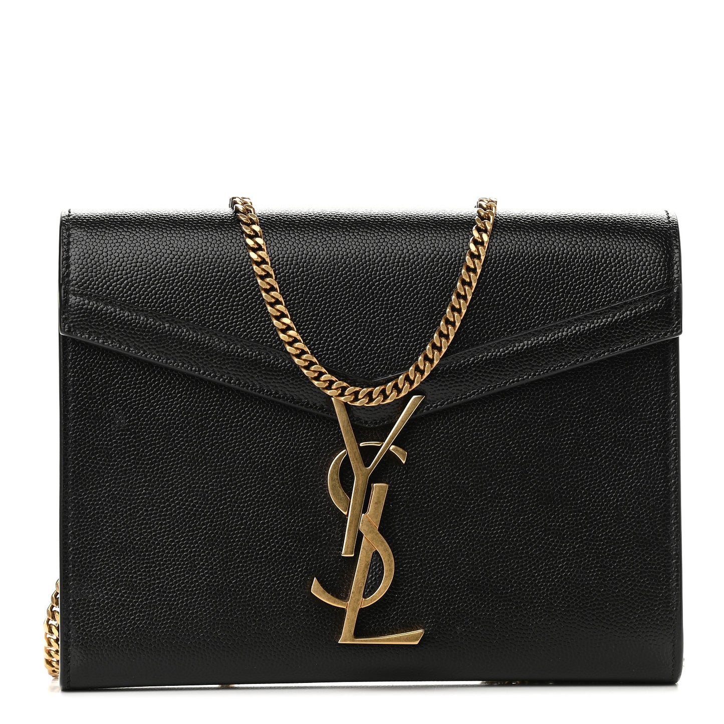 Grain De Poudre Monogram Cassandra Chain Wallet Black