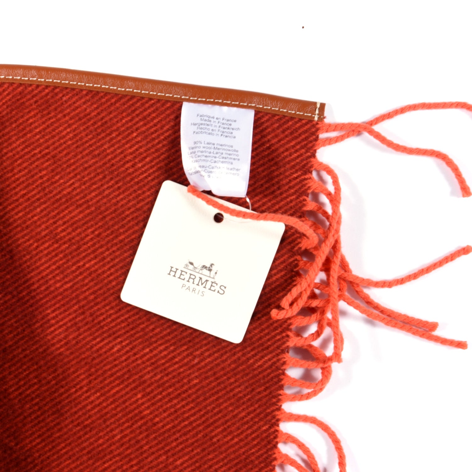 Hermes Merino Wool Cashmere Rocabar Poncho Rouge H 3 of 3