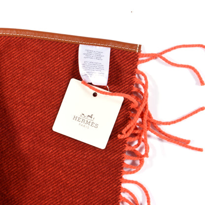 Hermes Merino Wool Cashmere Rocabar Poncho Rouge H 3 of 3