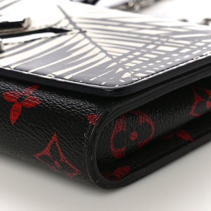 Louis Vuitton Monogram Palm Twist Chain Wallet Black White 9 of 12