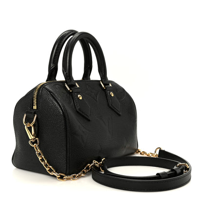 Louis Vuitton Empreinte Monogram Giant Speedy Bandouliere 20 Black 3 of 12