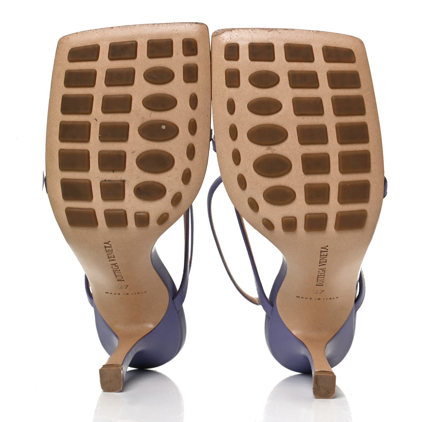 Lambskin Stretch Multi Strap 90mm Sandals 37 Lavender