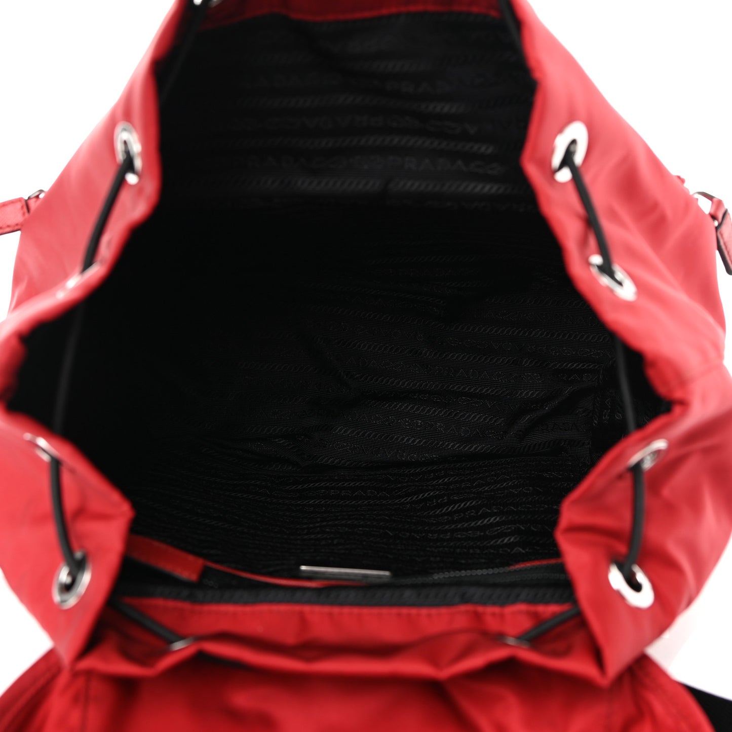 Tessuto Nylon Saffiano Vela Medium Backpack Fuoco