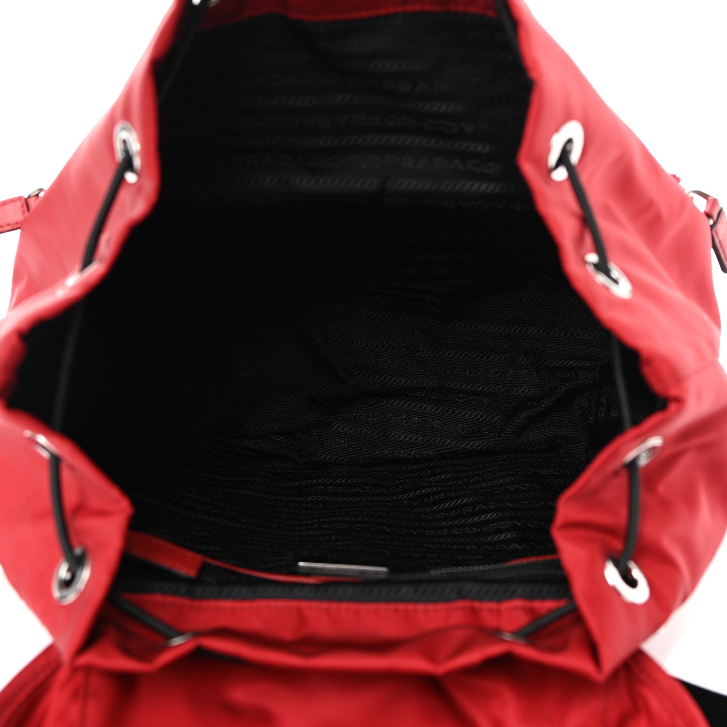 Prada Tessuto Nylon Saffiano Vela Medium Backpack Fuoco 4 of 8