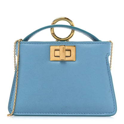 Fendi Nappa Sigma Pico Peekaboo Charm Cyber Blue 1 of 9