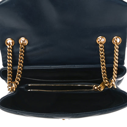 Saint Laurent Calfskin Y Quilted Monogram Small Loulou Chain Satchel Denim Brut 5 of 10