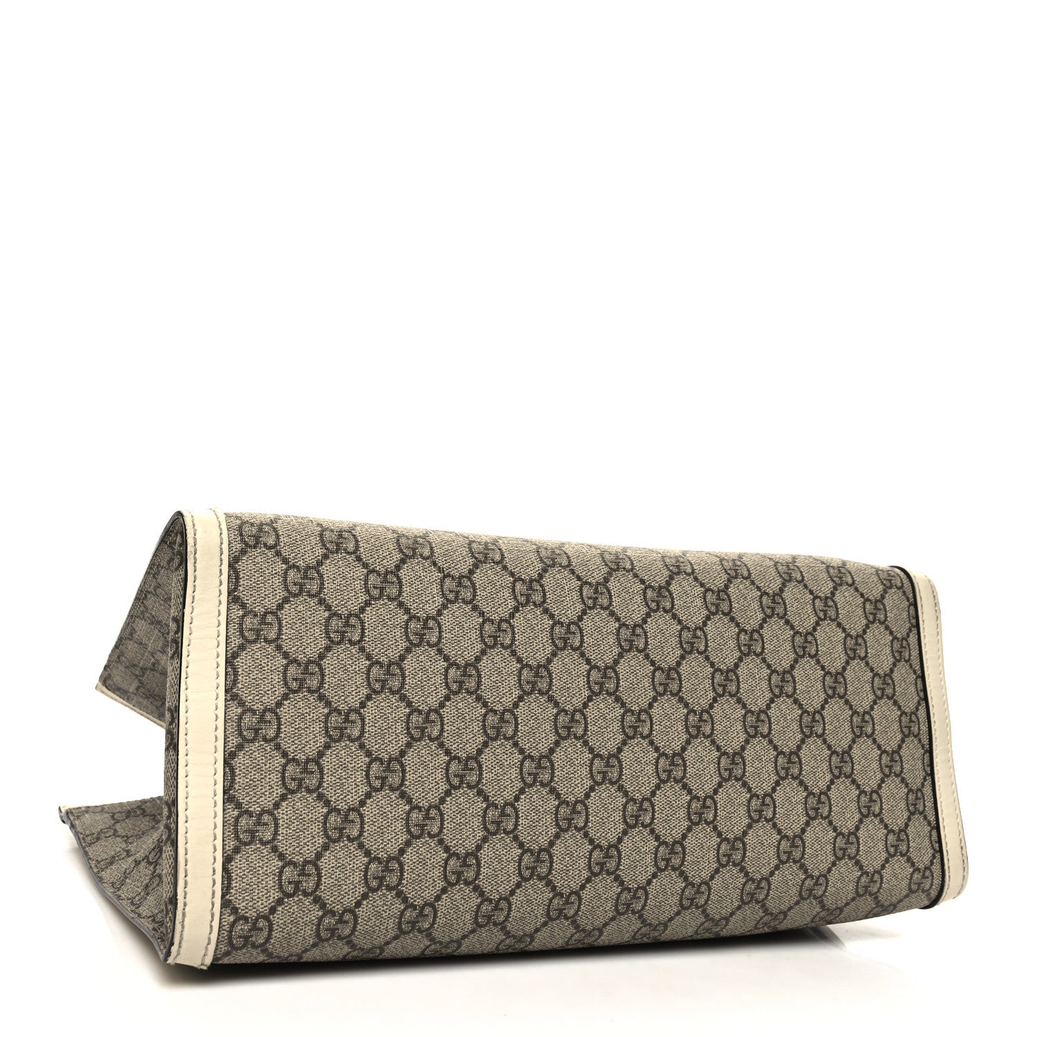 Gucci GG Supreme Monogram Medium Padlock Tote White 4 of 12