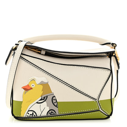 Loewe X SPIRITED AWAY Calfskin Otori-Sama Mini Puzzle Bag Lemon Zest 1 of 9
