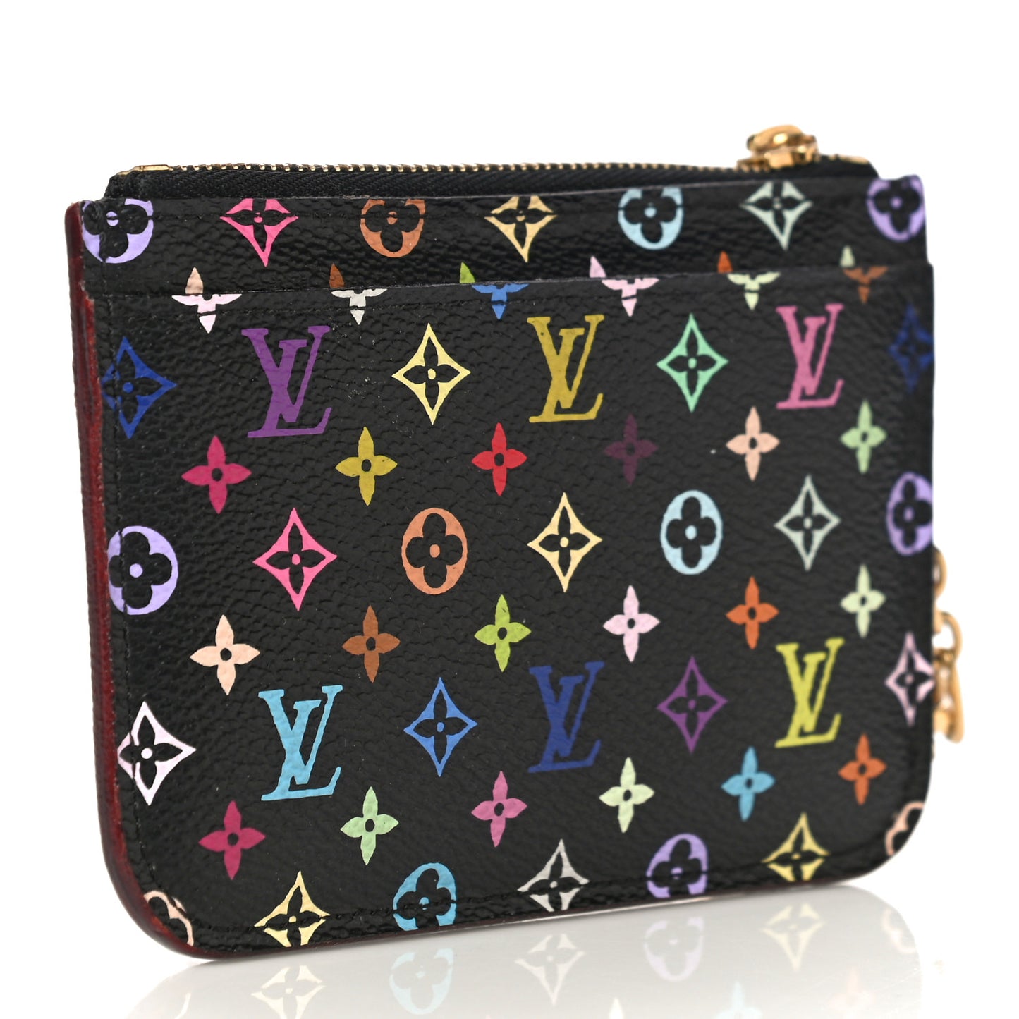 Monogram Multicolor Key Pouch Black Violet
