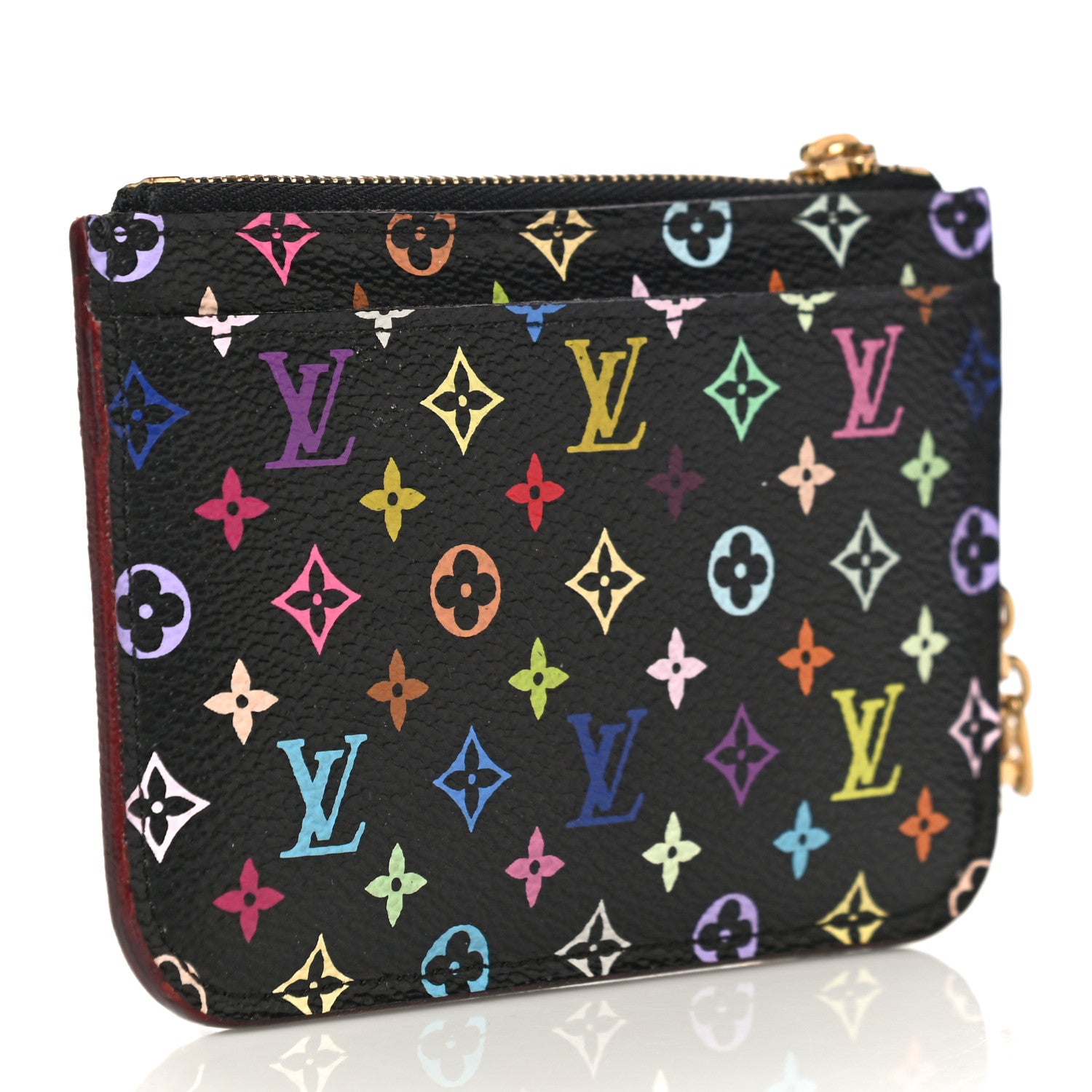 Louis Vuitton Monogram Multicolor Key Pouch Black Violet 3 of 9