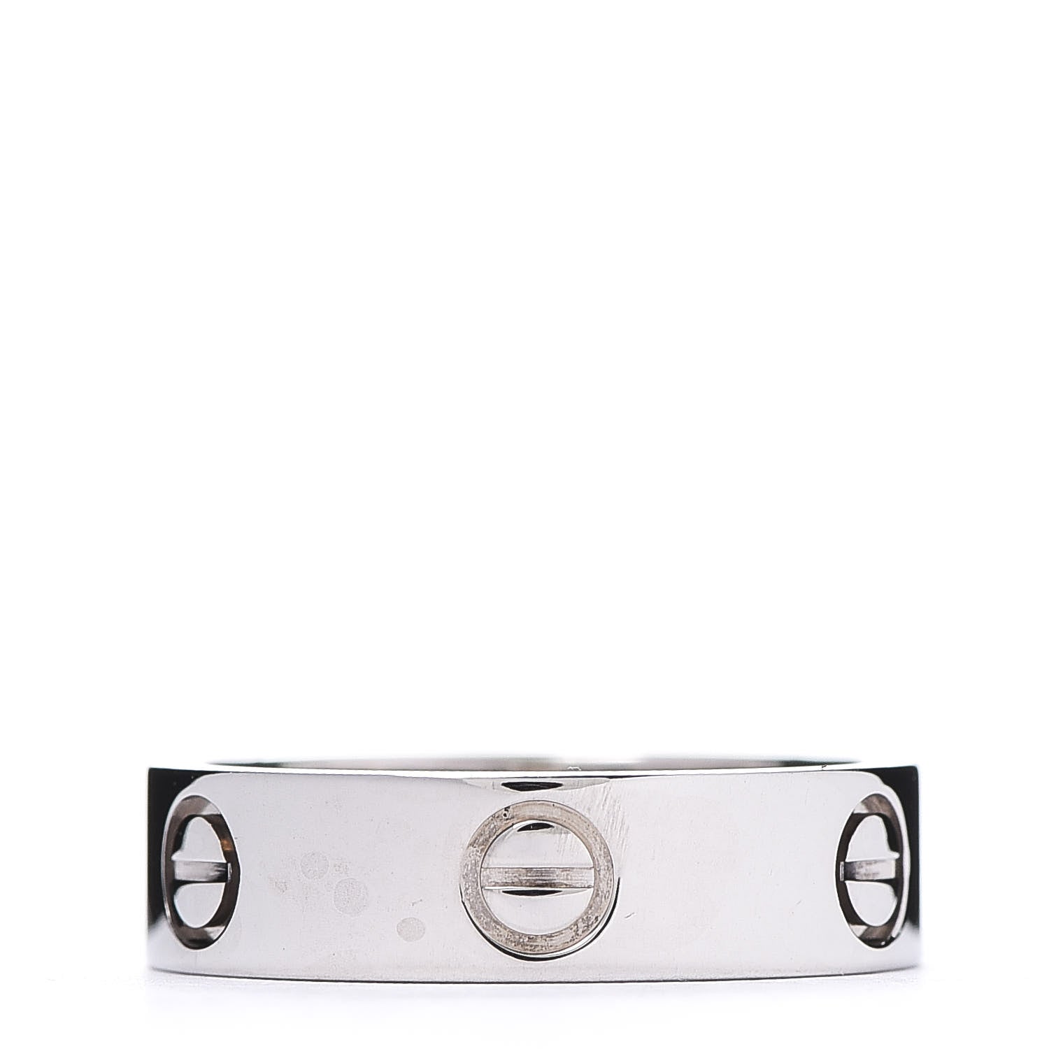 Cartier 18K White Gold 5.5mm LOVE Ring 56 7.5 3 of 4