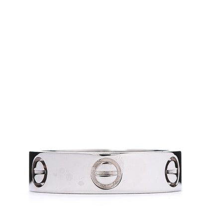 Cartier 18K White Gold 5.5mm LOVE Ring 56 7.5 3 of 4