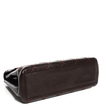 Chanel Caviar Quilted Jumbo Single Flap Bag Brown 4 of 8