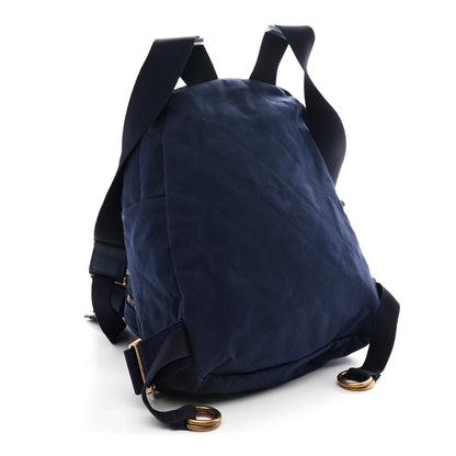 Chanel Canvas Double Waist Bag Backpack Blue 4 of 16