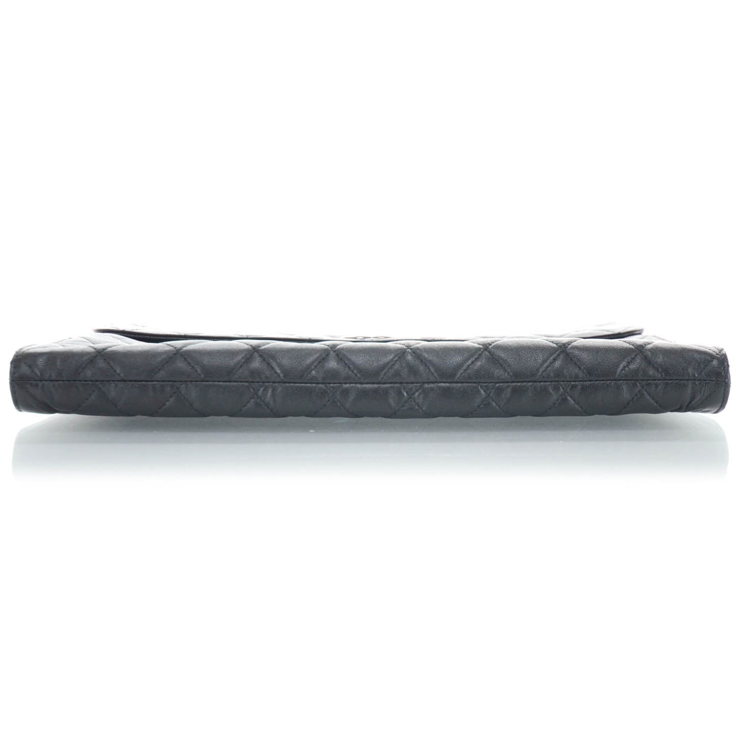 Calfskin Quilted Document Portfolio Holder Black