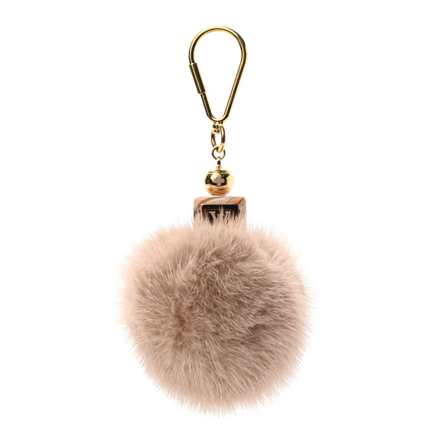 Louis Vuitton Mink Fur Fluffy Bag Charm Blush 1 of 3