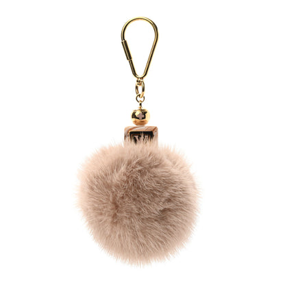 Louis Vuitton Mink Fur Fluffy Bag Charm Blush 1 of 3