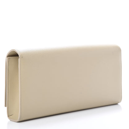 Saint Laurent Grain De Poudre Classic Monogram Cassandre Clutch Nude Powder 3 of 14