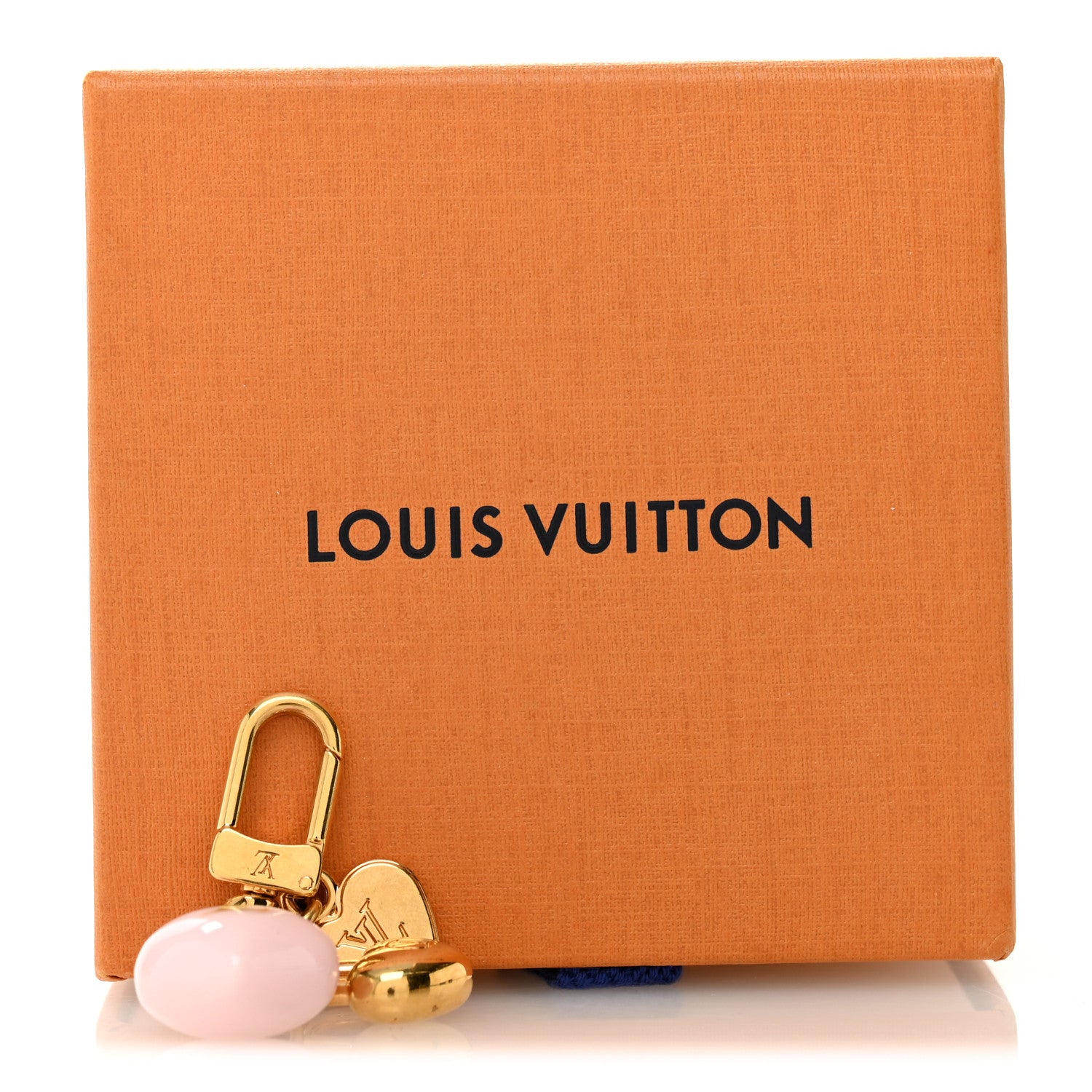 Louis Vuitton Micro Charms LV Heart Bag Charm Key Holder Gold