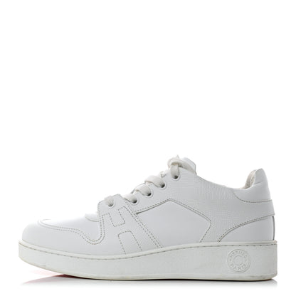 Hermes Epsom Calfskin Womens Free Sneakers 37 White 1 of 8