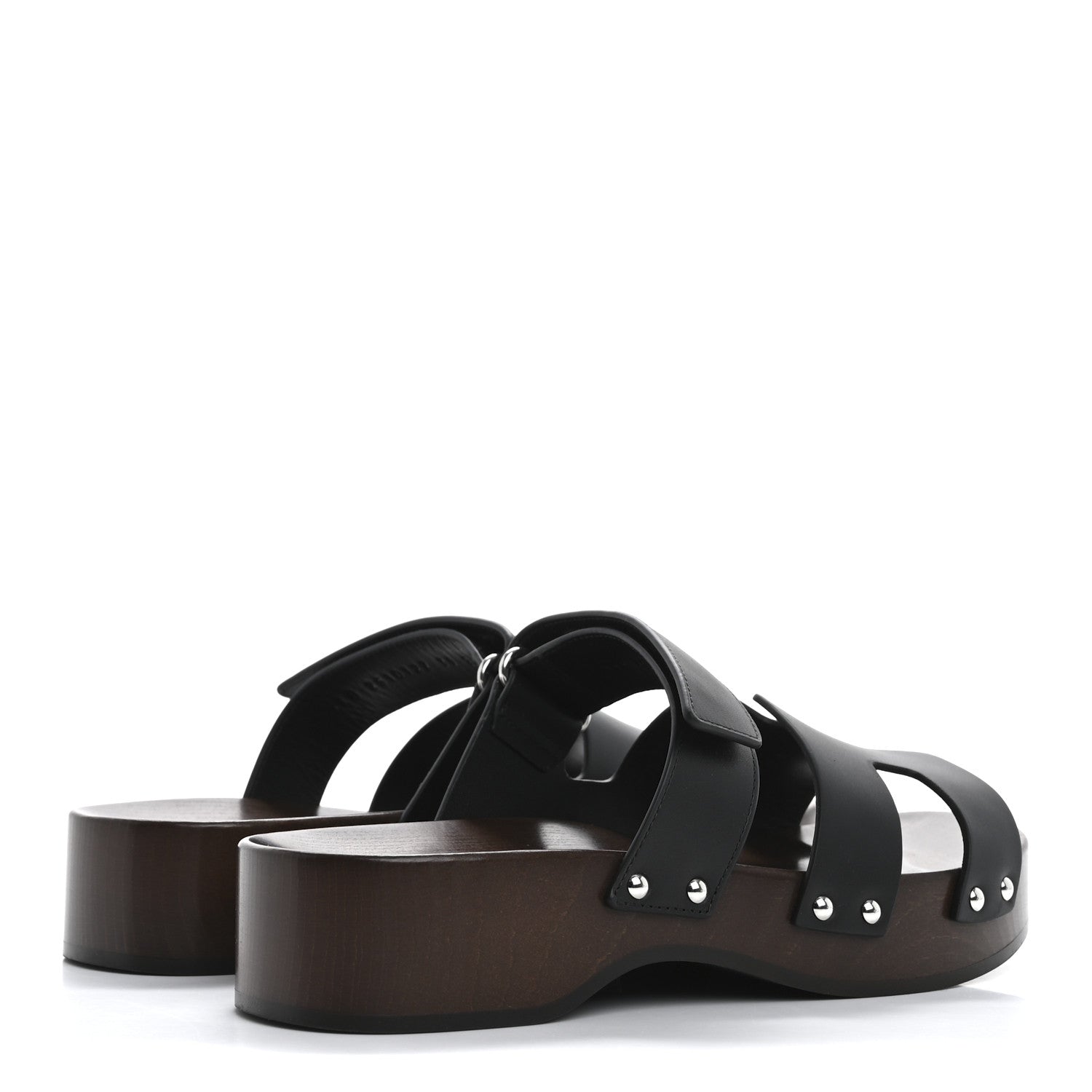 Hermes Calfskin Womens Kos Clog 39 Black 5 of 10