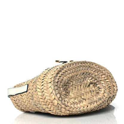 Chloe Raffia Calfskin Marcie Basket White 4 of 10
