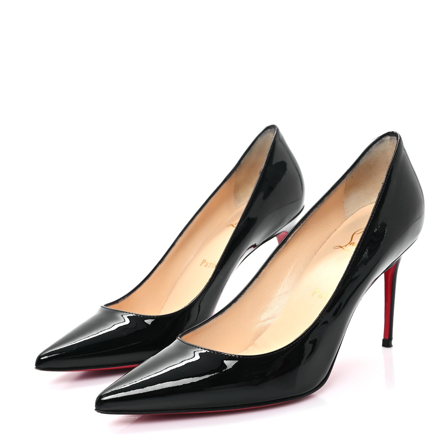 Christian Louboutin Patent Pigalle Follies 85 Pumps 37.5 Black 4 of 9