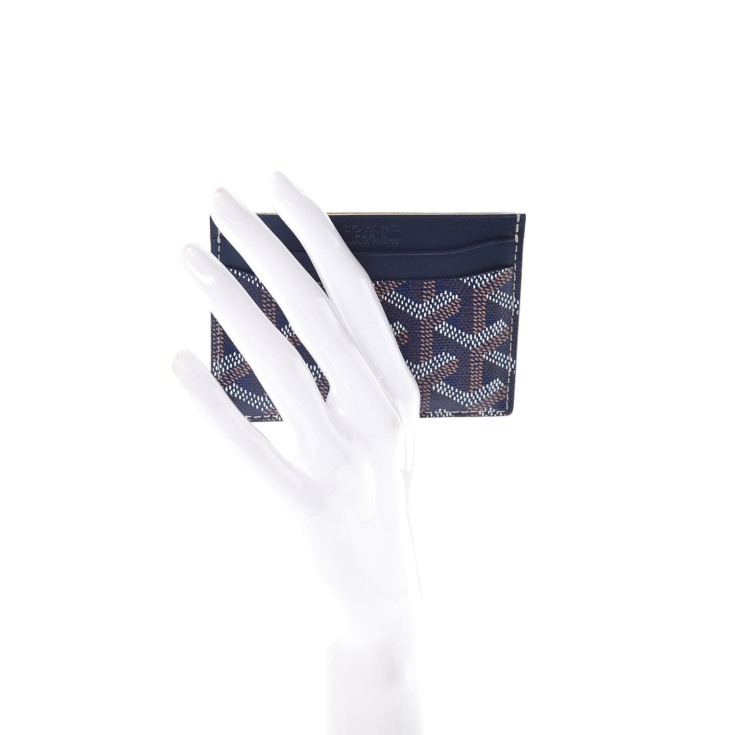 Goyard Goyardine Saint Sulpice Card Holder Navy 2 of 7