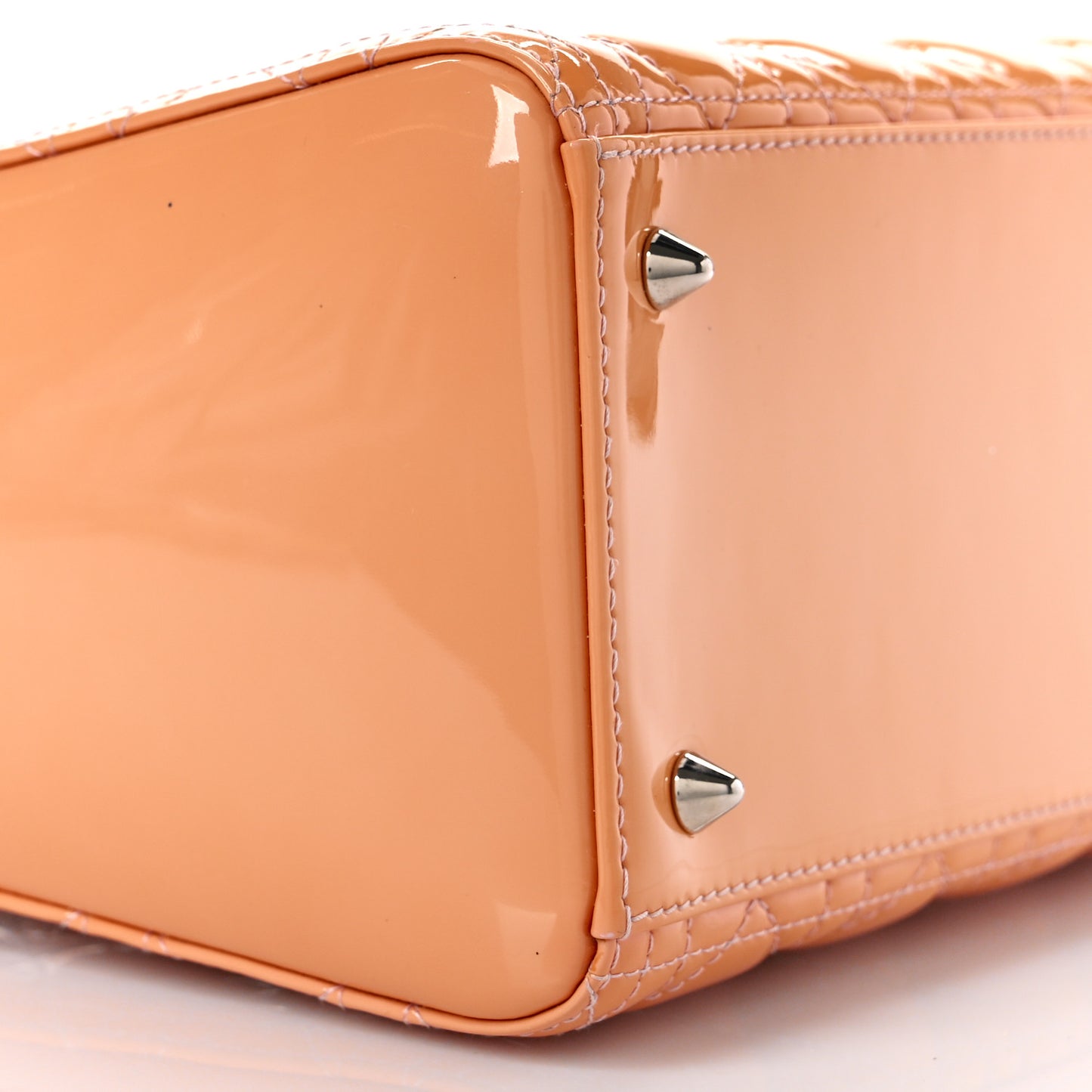 Patent Cannage Medium Lady Dior Pale Pink
