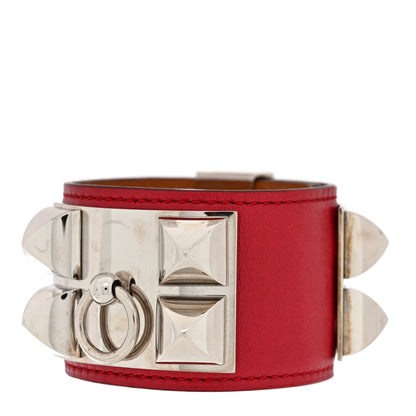 Hermes Box Collier de Chien CDC Bracelet  Rouge Vif 1 of 5
