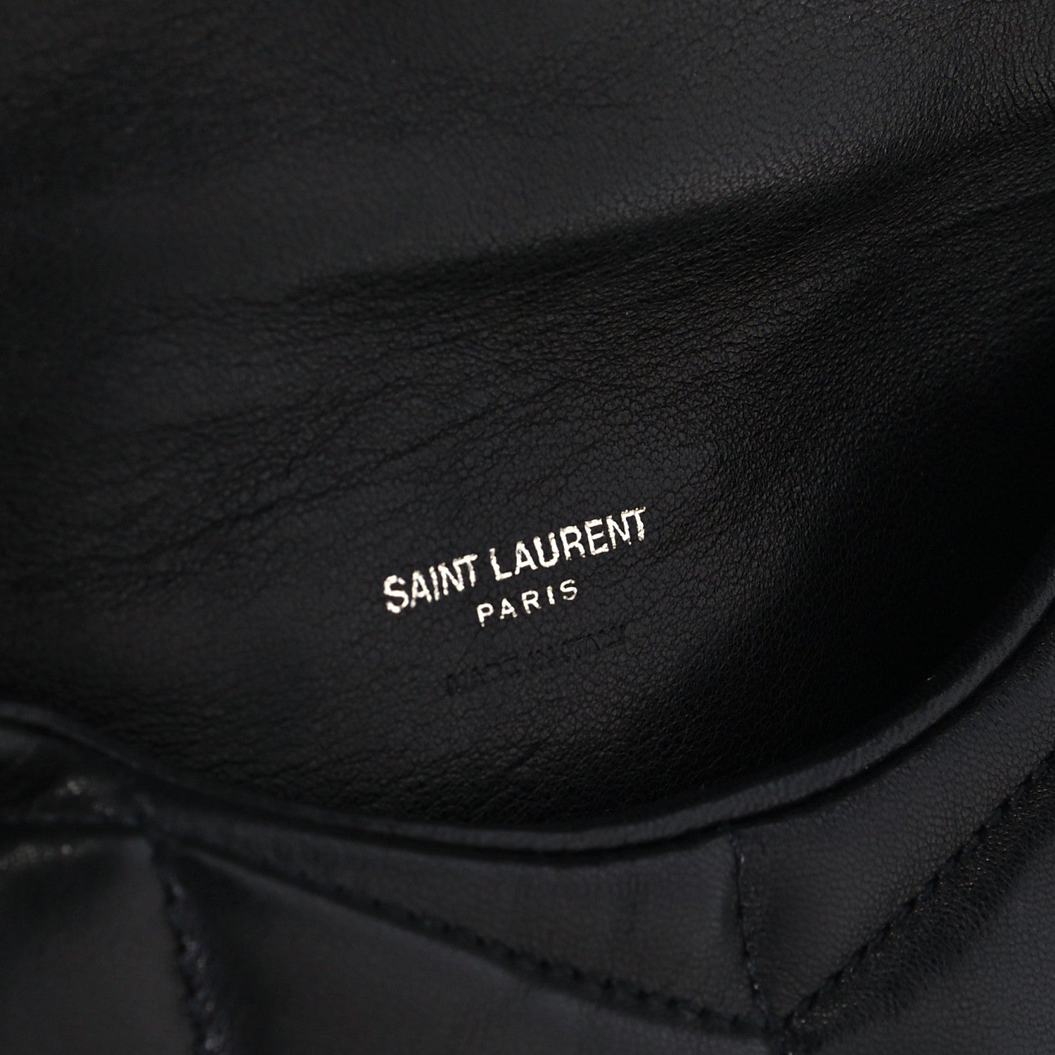 Saint Laurent Lambskin Monogram Loulou Puffer Pouch Clutch Black 6 of 9